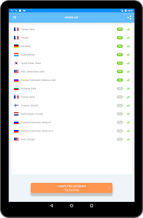 VPN servers in Russia Captura de pantalla