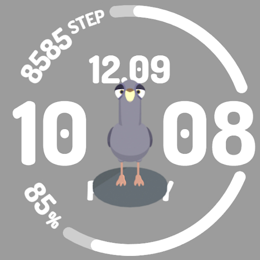 Curious Pigeon Watch face logo