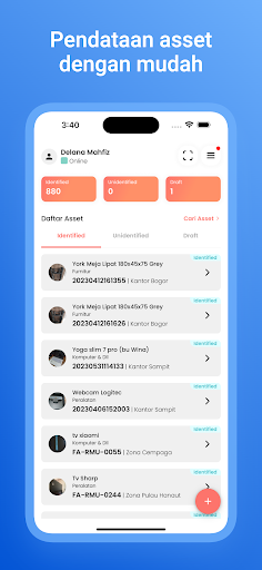 Android application RMU Asset Inventory screenshort