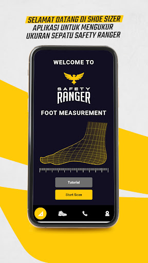 Android application Safety Ranger Shoe Sizer screenshort