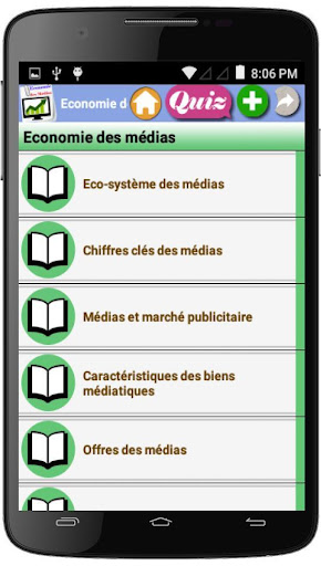Android application Economie des medias screenshort