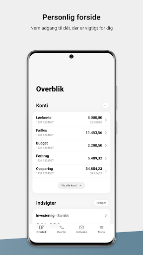 Android application Nordfyns Bank Privat screenshort