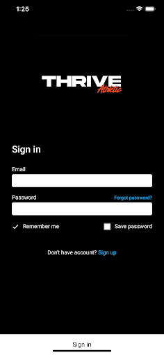 Android application Thrive Athletic screenshort