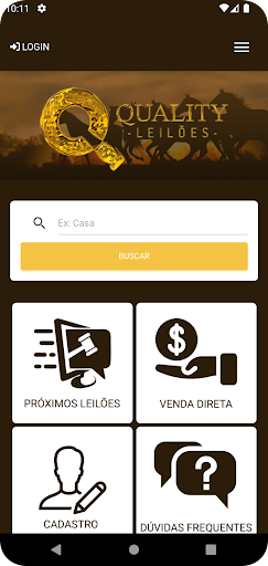 Android application Quality Leilões screenshort
