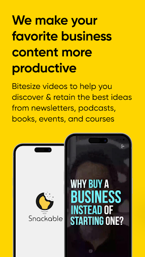 Android application Snackable Business Insights screenshort