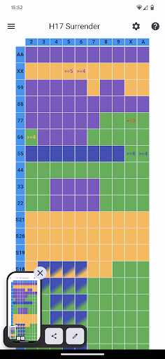Blackjack Strategy Tables Screen 3