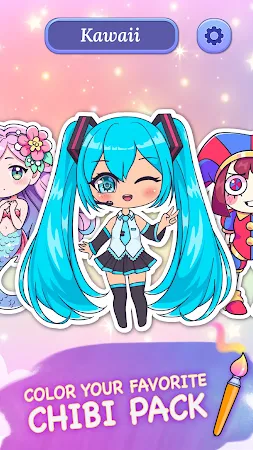 Game screenshot Chibi Doll Coloring Games mod apk