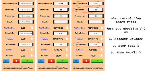 HS Calculator - Trading Risk Management Android App