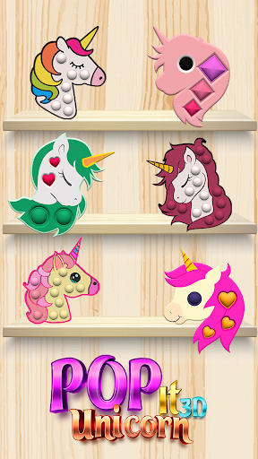 Android application Pop It Unicorn Toys 3D ASMR screenshort