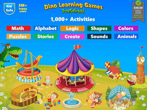Screenshot of Dino Preschool Learning Games