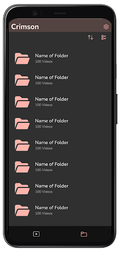 Android application Crimson Video Player screenshort