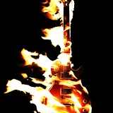 3D burning Guitar icon