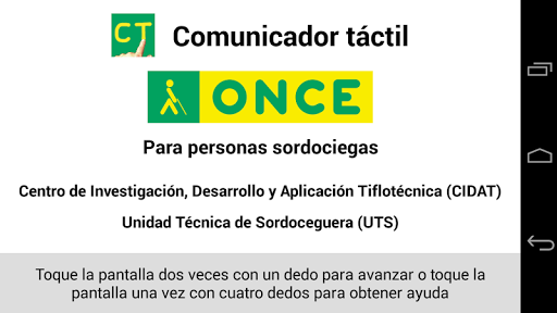 Android application Comunicador Táctil ONCE screenshort