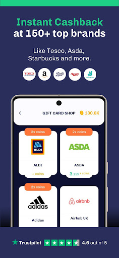 Android application everup: Instant Cashback screenshort