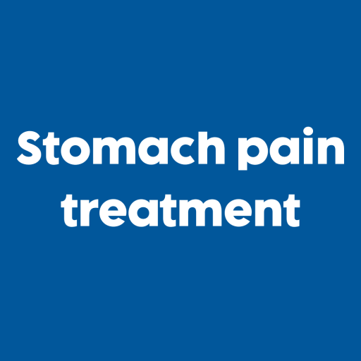 Stomach pain treatment logo