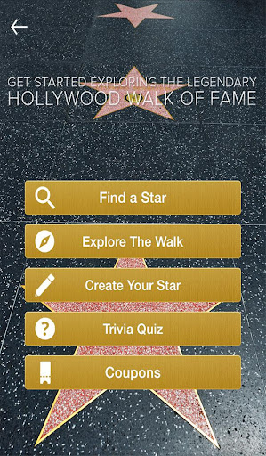 Android application Official Walk of Fame App screenshort