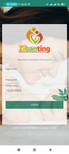 Android application Zibanting Kab. Cirebon screenshort