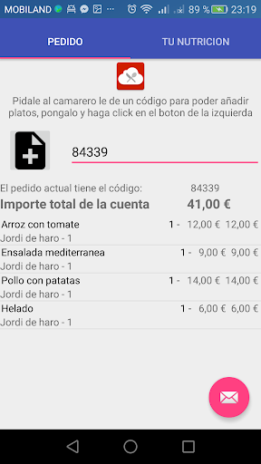 Android application WhatsMenu screenshort