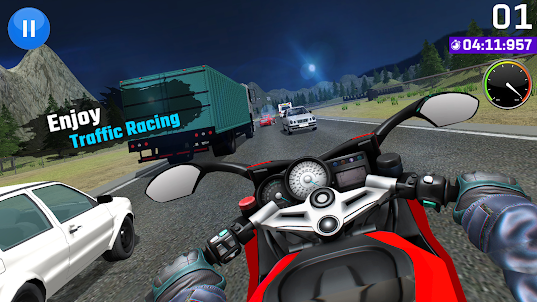 Baixe Racing In Moto: Traffic Race no PC