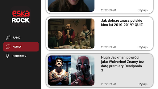 Radio Eska ROCK na TV Screen 2