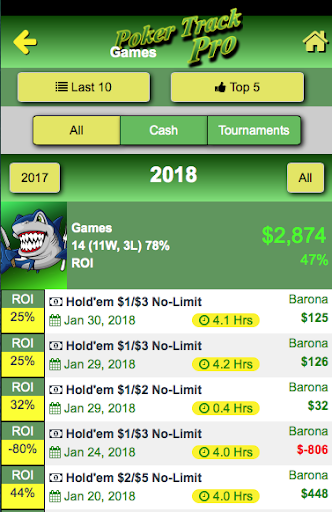Poker Track Pro - Live stats T Screen 3