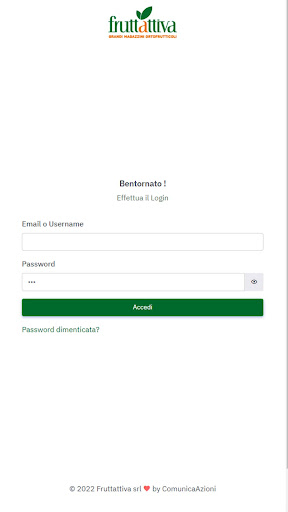 Android application Fruttattiva screenshort