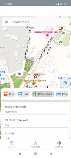 Android application Samarkand Uzbekistan Map screenshort