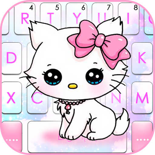 Shy Kitten Keyboard Theme  Icon
