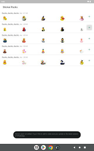 ypws duck Stickers Screen 3