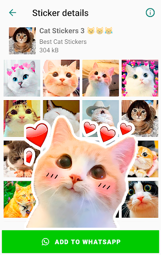 Cat Stickers for WhatsApp Screen 3