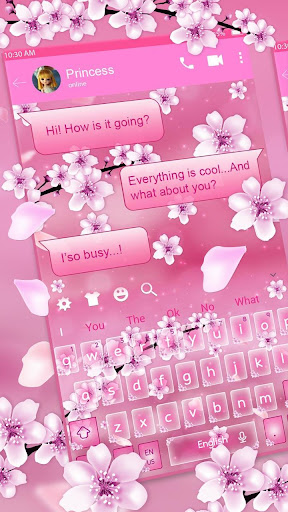 Cherry Blossom SMS Keyboard Theme
