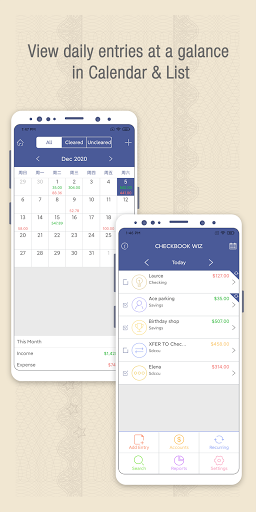 Android application Checkbook Wiz screenshort