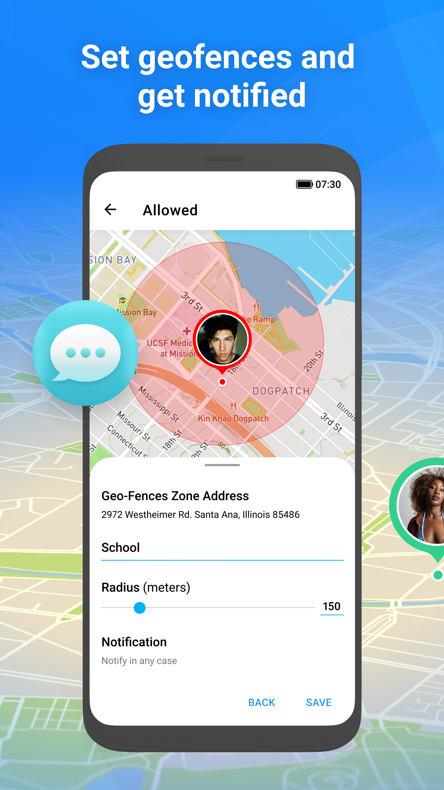Android application My Family locator, GPS tracker screenshort