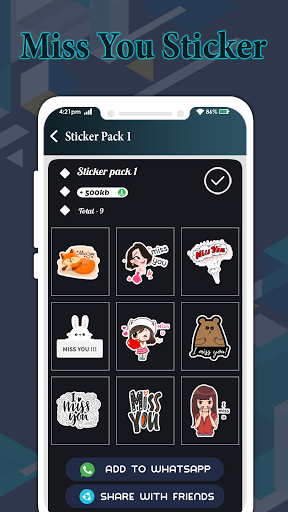 Miss You Stickers For WhatsApp