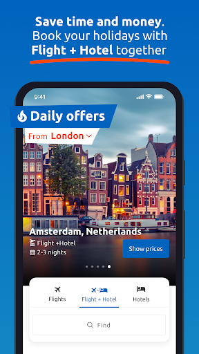 Android application Bravofly - flights and hotel screenshort