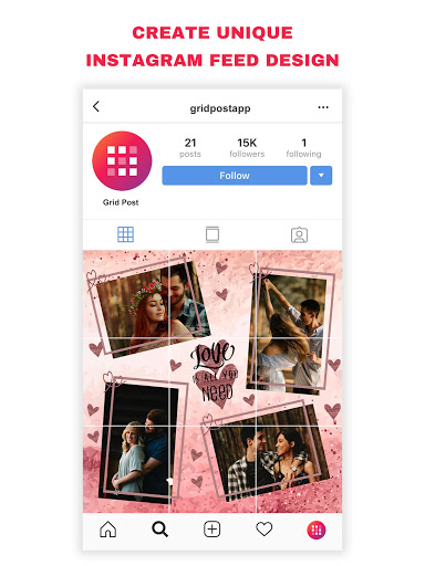 โพสต์กริด - Photo Grid Maker สำหรับโปรไฟล์ Instagram