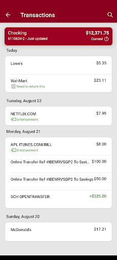 PeoplesSouth Bank Mobile Screen 3