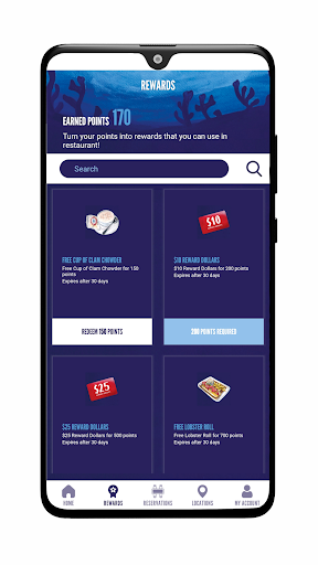 Legal Sea Foods Net Rewards Screen 3