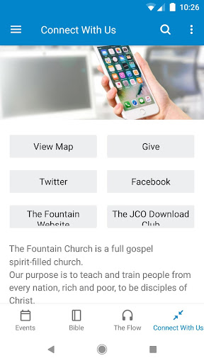 The Fountain Church App Screen 2
