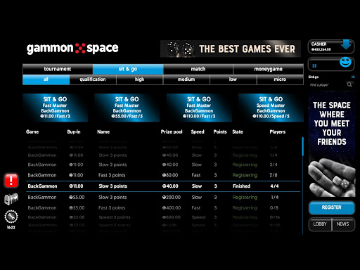GammonSpace - Online Backgammo
