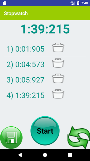 Android application Stopwatch Timer screenshort