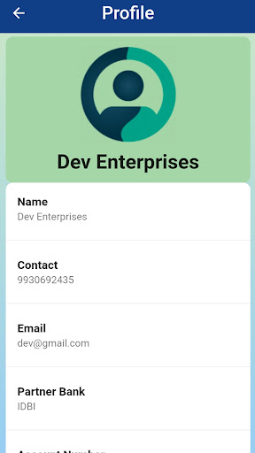Android application Infubiz Partner screenshort