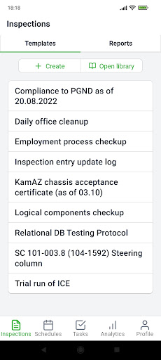 Android application Pultum — checklist maker screenshort