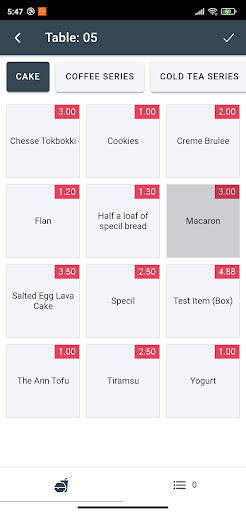 Smart POS - Mobile Order Screen 2