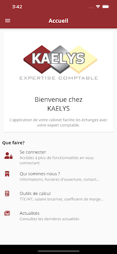 Android application Kaelys Expertise Comptable screenshort