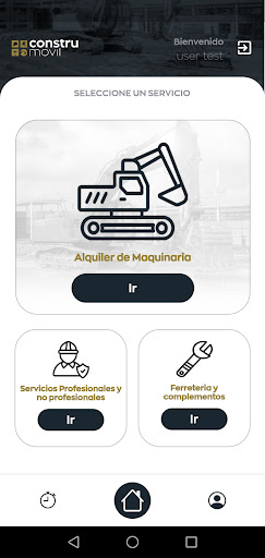Android application Constru Movil Usuario screenshort