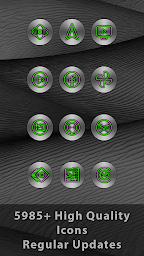 Spinning Metal Green Line Icons