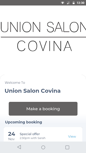 Android application Union Salon Covina screenshort