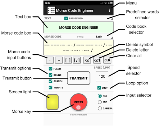 Screenshot of Morse Code Engineer