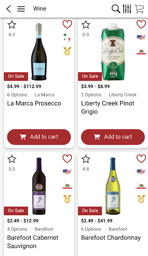 Android application Sandy's Wine & Spirits NJ screenshort
